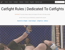 Tablet Screenshot of catfightrules.com